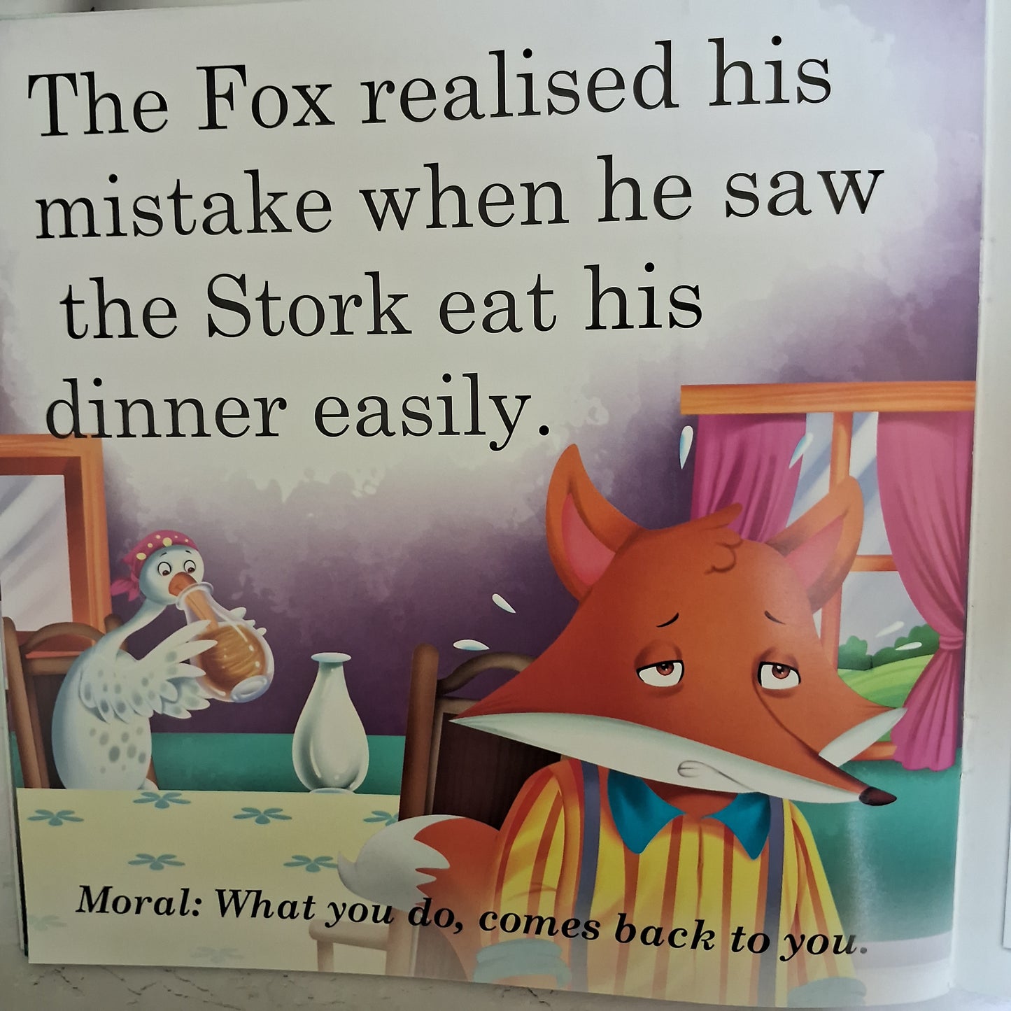 The Fox and the Stork - Large Print