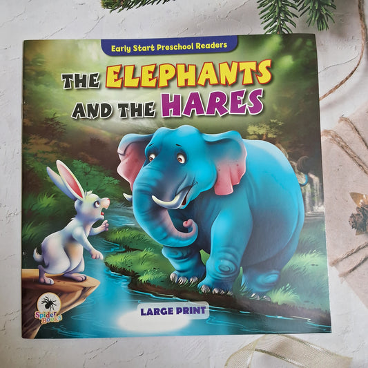 The Elephant and the Hares - Large Print