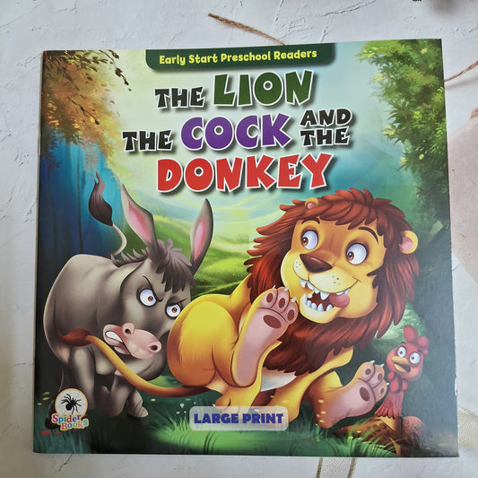 The Lion the Cock and the Donkey - Large Print