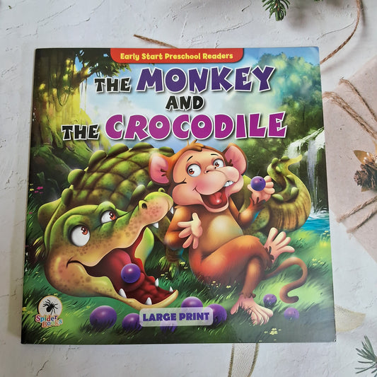 The Monkey and the Crocodile - Large Print