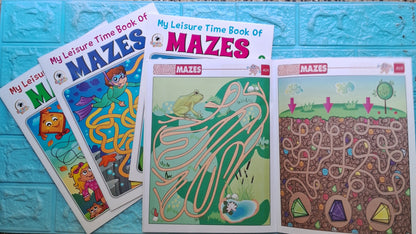 Combo of Leisure Time Book of Mazes (4 Books)