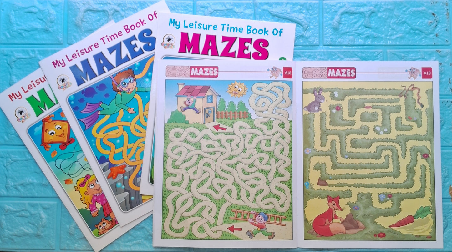 Combo of Leisure Time Book of Mazes (4 Books)