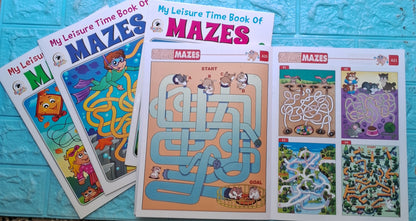 Combo of Leisure Time Book of Mazes (4 Books)