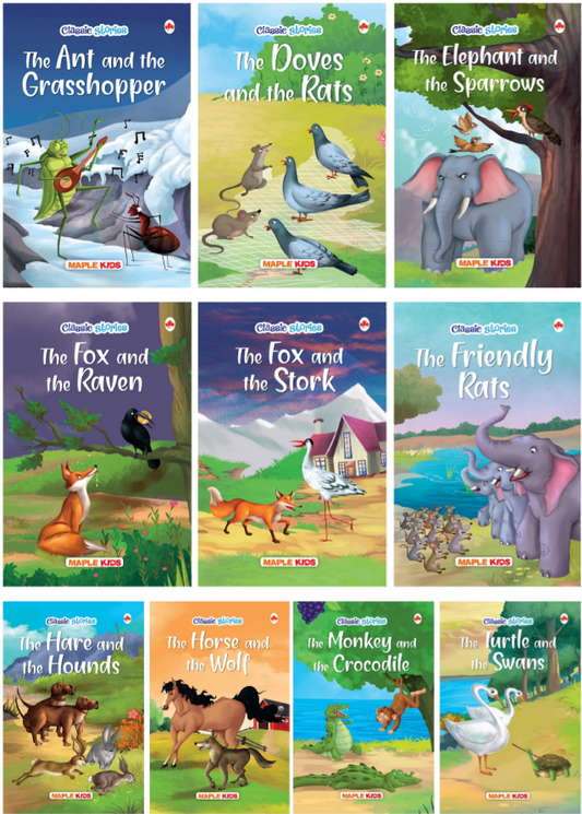 Story Books for Kids - Classic Stories (Illustrated) (Set of 
10 Books)