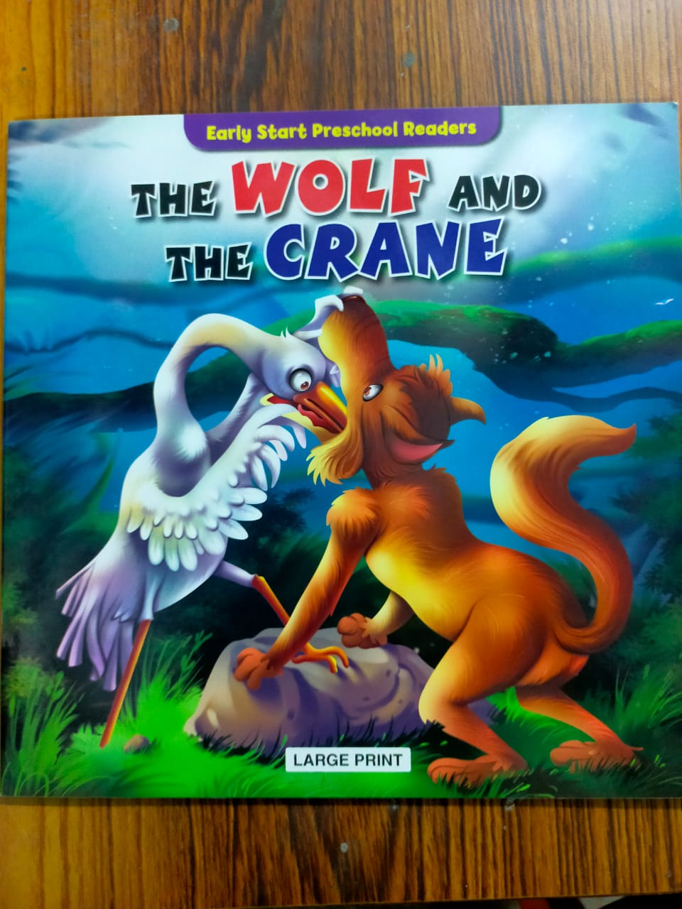 The Wolf and the Crane - Large Print