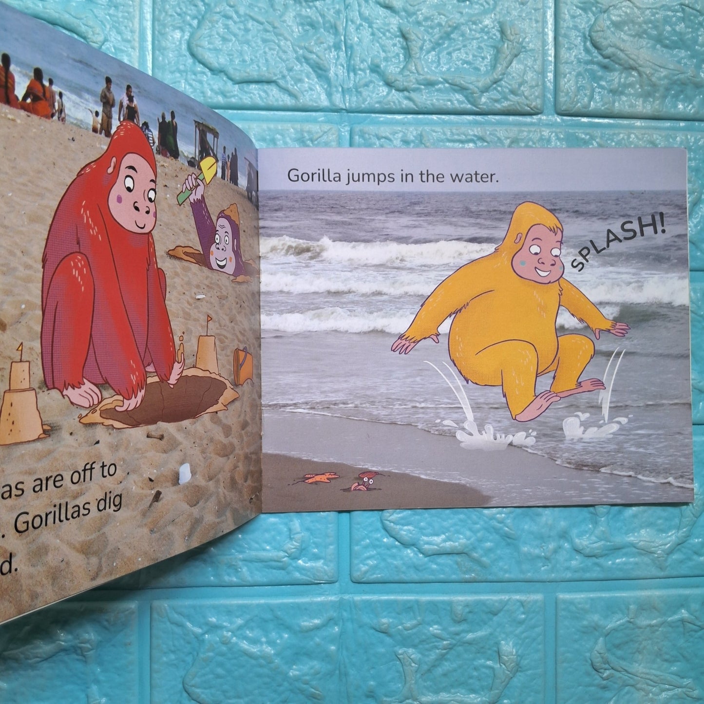 Gorillas Go to the Beach - English - Level 1 - Pratham - We Are Turners