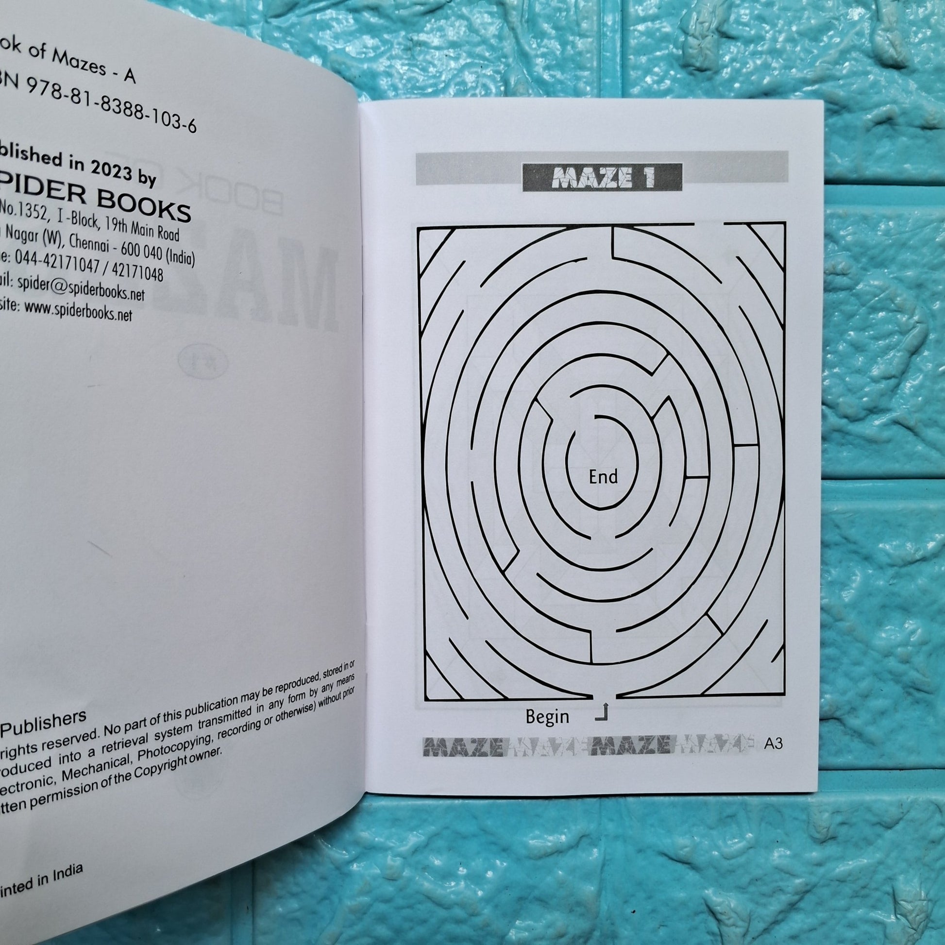 My Book of Mazes - Single Book - We Are Turners